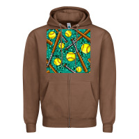 Chestnut softball bat with leopard and glitter seamless pattern Zipper Hoodie - BundleAndBundleShop