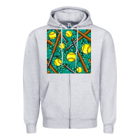 Heather Grey softball bat with leopard and glitter seamless pattern Zipper Hoodie - BundleAndBundleShop