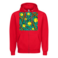 Red softball bat with leopard and glitter seamless pattern Zipper Hoodie - BundleAndBundleShop