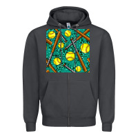 Smoke softball bat with leopard and glitter seamless pattern Zipper Hoodie - BundleAndBundleShop