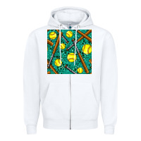 White softball bat with leopard and glitter seamless pattern Zipper Hoodie - BundleAndBundleShop