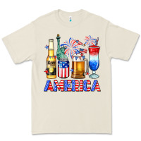 Bone 4th of July American drinks America Premium Tee - Neo Western