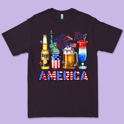 4th Of July American Drinks America Premium Tee Designed By Neo Western