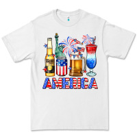 White 4th of July American drinks America Premium Tee - Neo Western