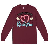 Burgundy educational rockstar Long Sleeve Tee - MaliasSmallBusiness