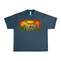 Midnight Navy western desert darlin sunset cactus leopard serape   license plate tem Urban Heavy Tee - BarkalooDesign