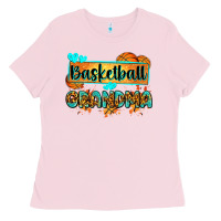Bubblegum Pink basketball grandma with leopard Ladies Tee - Zillion Design Studio