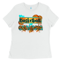 White basketball grandma with leopard Ladies Tee - Zillion Design Studio