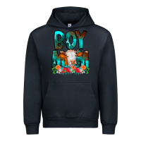 Navy Boy Mom Flowers Cow Urban Hoodie - CowCowDesign