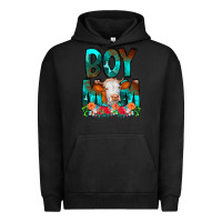 Pigment Black Boy Mom Flowers Cow Urban Hoodie - CowCowDesign