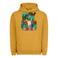 Pigment Peanut Butter Boy Mom Flowers Cow Urban Hoodie - CowCowDesign