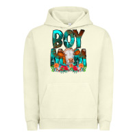 Pigment Pistachio Boy Mom Flowers Cow Urban Hoodie - CowCowDesign