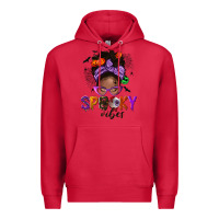 Cardinal Spooky vibes afro messy bun Premium Hoodie - NancyCooperArtShop