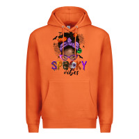 Carrot Spooky vibes afro messy bun Premium Hoodie - NancyCooperArtShop