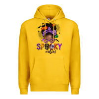 Lemon Spooky vibes afro messy bun Premium Hoodie - NancyCooperArtShop