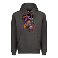 Smoke Spooky vibes afro messy bun Premium Hoodie - NancyCooperArtShop