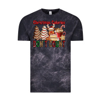 Cloud Black Christmas Calories don't count Christmas tree cake Vintage Tee - Jasminsmagicworld