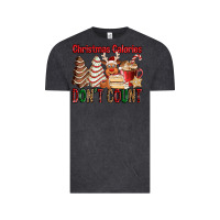 Vintage Black Christmas Calories don't count Christmas tree cake Vintage Tee - Jasminsmagicworld