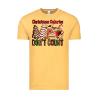 Vintage Mustard Christmas Calories don't count Christmas tree cake Vintage Tee - Jasminsmagicworld