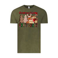 Vintage Olive Christmas Calories don't count Christmas tree cake Vintage Tee - Jasminsmagicworld