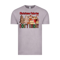 Christmas Calories Don't Count Christmas Tree Cake Vintage Tee | Teevron