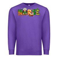 Purple st patricks day nurse with gnome Premium Sweatshirt - NancyCooperArtShop