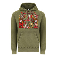 Vintage Olive somebody's loud mouth baseball mama Vintage Hoodie - Jasminsmagicworld