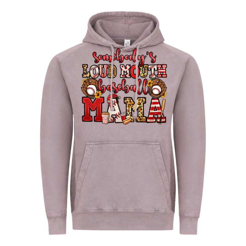 Somebody's Loud Mouth Baseball Mama Vintage Hoodie by Jasminsmagicworld | Teevron