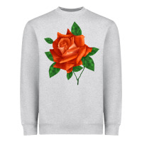 Heather Grey tropicana rose Heavyweight Sweatshirt - LillyAllenDesigns