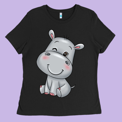 Hippo Ladies Tee Designed By Texasbilliewilder