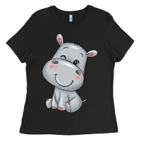 Black hippo Ladies Tee - texasbilliewilder