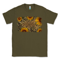 Army Green Camouflage Leopard Sunflower Background Classic Tee - Jasminsmagicworld