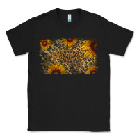 Black Camouflage Leopard Sunflower Background Classic Tee - Jasminsmagicworld