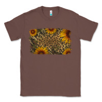 Chestnut Camouflage Leopard Sunflower Background Classic Tee - Jasminsmagicworld