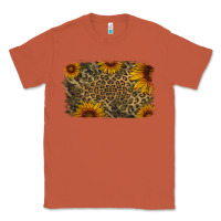 Copper Camouflage Leopard Sunflower Background Classic Tee - Jasminsmagicworld