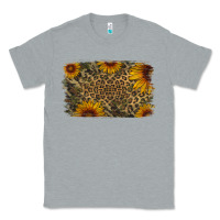 Heather Grey Camouflage Leopard Sunflower Background Classic Tee - Jasminsmagicworld