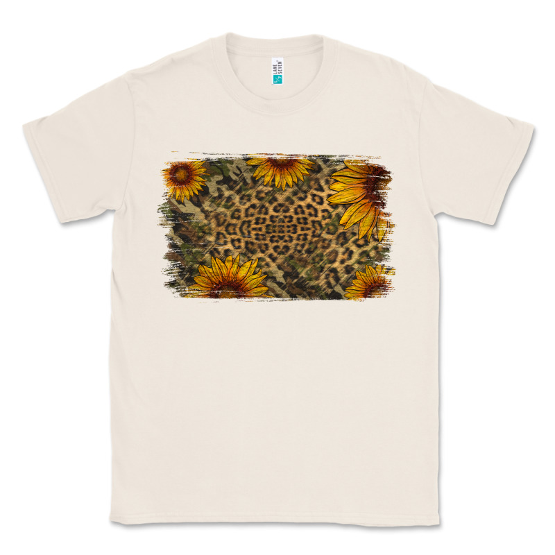 Camouflage Leopard Sunflower Background Classic Tee by Jasminsmagicworld | Teevron