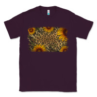 Plum Camouflage Leopard Sunflower Background Classic Tee - Jasminsmagicworld