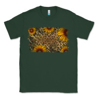 Sports Green Camouflage Leopard Sunflower Background Classic Tee - Jasminsmagicworld