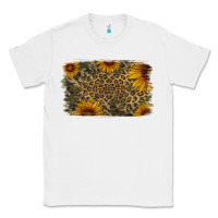 White Camouflage Leopard Sunflower Background Classic Tee - Jasminsmagicworld