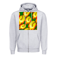 Heather Grey softball fire ball seamless pattern Zipper Hoodie - BundleAndBundleShop