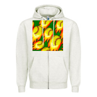 Oatmeal Heather softball fire ball seamless pattern Zipper Hoodie - BundleAndBundleShop