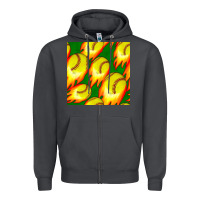Smoke softball fire ball seamless pattern Zipper Hoodie - BundleAndBundleShop