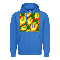 True Royal softball fire ball seamless pattern Zipper Hoodie - BundleAndBundleShop