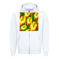 White softball fire ball seamless pattern Zipper Hoodie - BundleAndBundleShop
