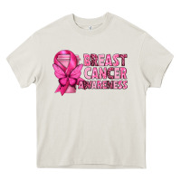 Cream Breast Cancer Awareness with Coffee Cup Heavy Core Tee - texasbilliewilder