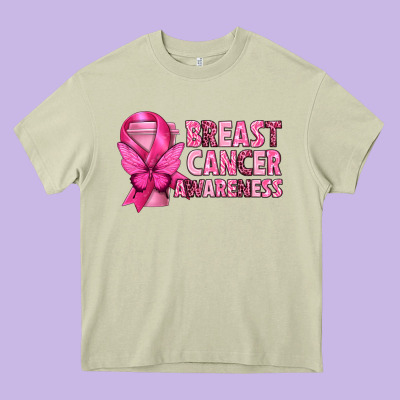 Breast Cancer Awareness With Coffee Cup Heavy Core Tee Designed By Texasbilliewilder