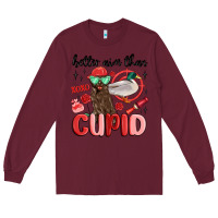 Burgundy better aim than cupid with dog and duck Long Sleeve Tee - MaliasSmallBusiness