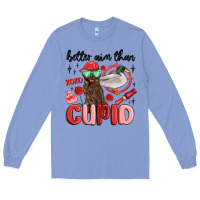 Colony Blue better aim than cupid with dog and duck Long Sleeve Tee - MaliasSmallBusiness