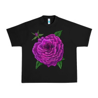 Black Celestial Rose Urban Heavy Tee - LillyAllenDesigns